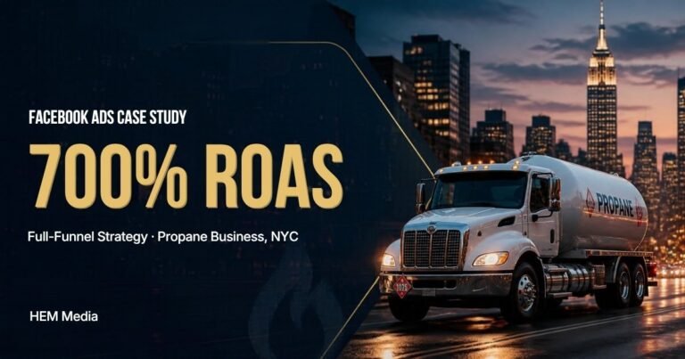 NYC propane business Facebook Ads case study: 700% ROAS